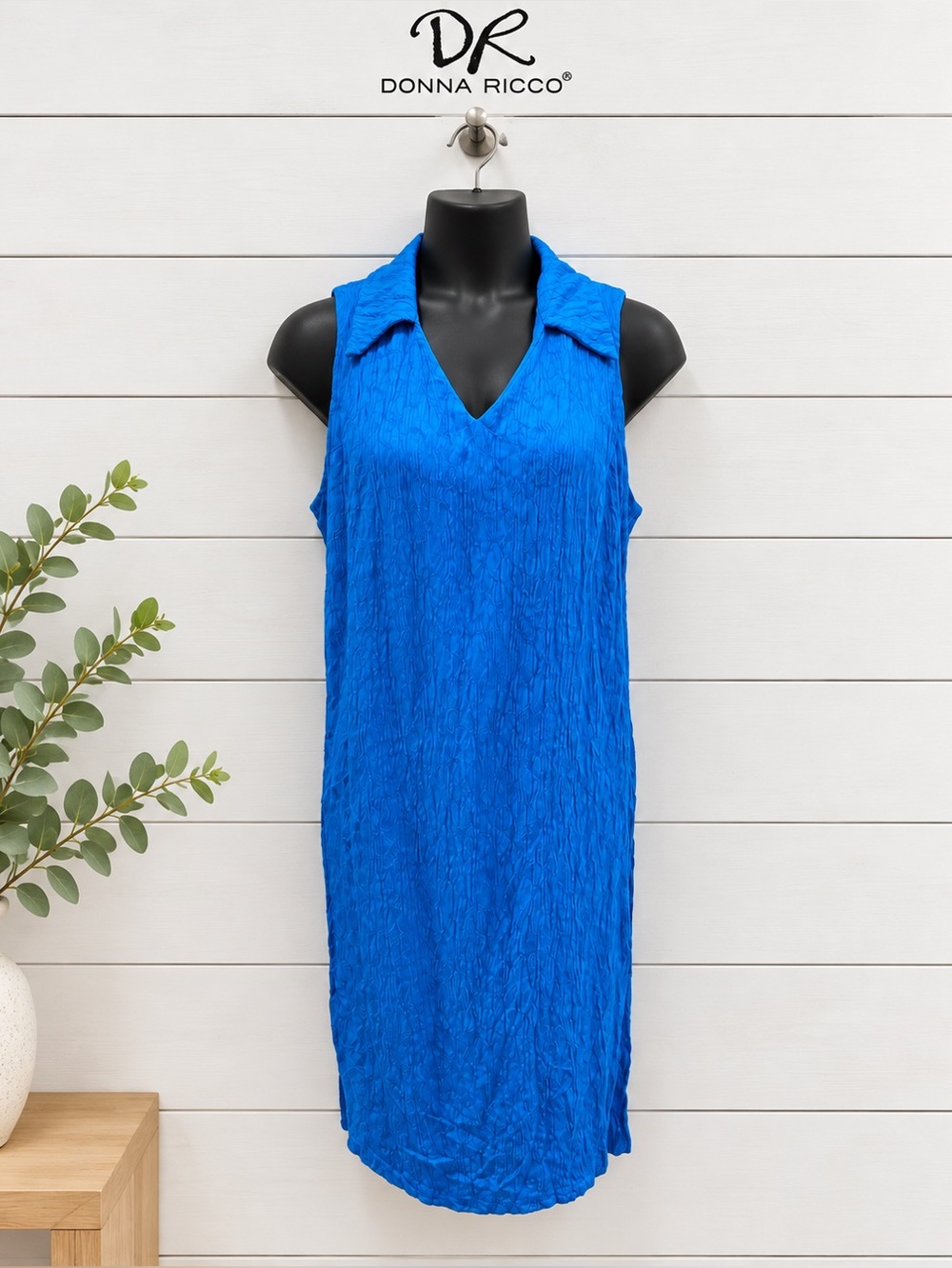 DONNA RICCO - Blue Sleeveless Dress Size 20W